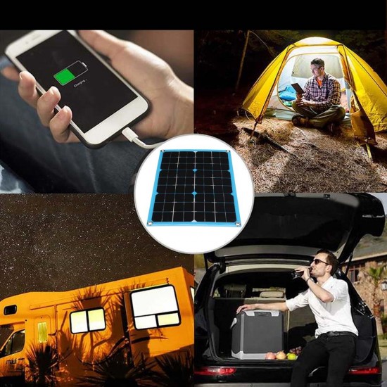 Monocrystalline Solar Panel Power Inverter System DC / USB Solar Charger With Controller For Home Car RV Boat Battery Charger