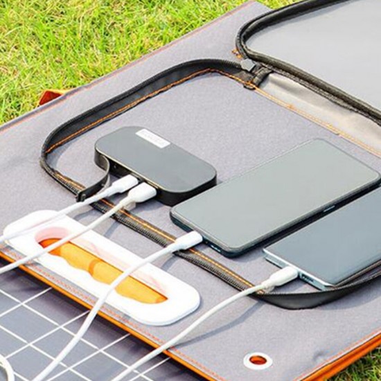 18V 100W Foldable Solar Panel Emergency Solar Charger With PD Type-c QC3.0 for Phones Tablets Camping Van RV Trip Power Outage