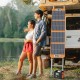 18V 100W Foldable Solar Panel Emergency Solar Charger With PD Type-c QC3.0 for Phones Tablets Camping Van RV Trip Power Outage