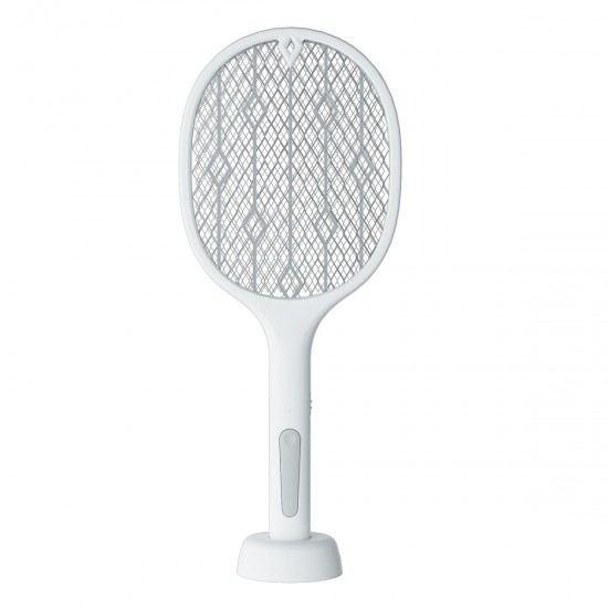 2-In-1 3000V Electric Mosquito Swatter Dual Mode Built-in Battery USB Rechargeable Outdoor Home Mosquito Killer