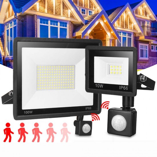 20W/30W/50W/100W LED FloodLight PIR Motion Sensor Reflector LED Flood Light Waterproof IP66 Spotlight Wall Outdoor Lighting