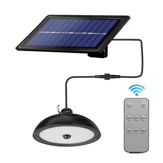 50W 900LM Solar Wall Lamp with Remote Control Polycrystalline Induction Pendant Light Waterproof Super Bright Outdoor Garden Yard Camping