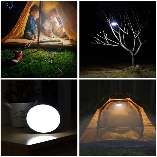 Camping Light Large Capacity Battery LED Tent Light USB Rechargeable Lantern Portable Emergency Night Market Light Outdoor Camping Bulb Lamp Flashlight Home