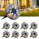 8 Pack Solar Ground Lights 8 LED Disk Solar Lights Outdoor Upgraded Garden Waterproof Bright In-Ground Lights for Pathway Walkway Driveway Lawn Yard Patio