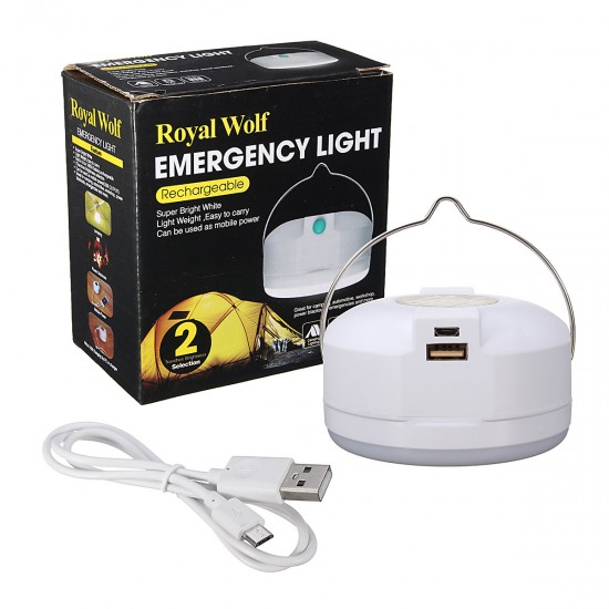 Portable LED Lantern Emergency Camping Tent 2 Mode USB Night Light Lamp