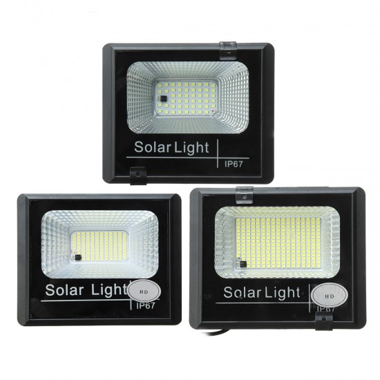 LED Solar Flood Light with Remote Control Wall Lamp IP67 Waterproof Solar Powered Lamp for Outdoor Garden Yard