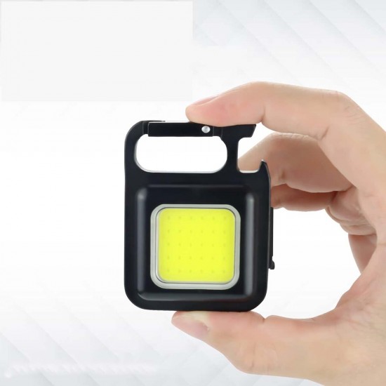 Mini LED Keychain Light Portable USB Rechargeable Work Light Super Bright Flashlight Small Pocket Camping Light For Outdoor