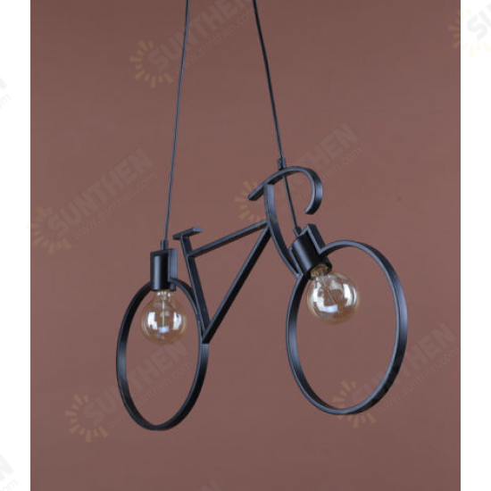 Modern Industrial Iron Bicycle Children Bedroom Decorations Chandelier Loft Ceiling Light