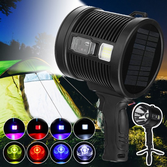 Outdoor P50 T6 LED Work Light Portable Flashlight Camping Emergency Power Bank Handheld Lantern With Different Light Color