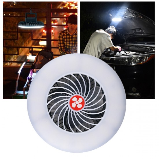 Portable Camping Light Multifunction USB Fan Built-in Batteries Rechargeable Mini Fan Light ABS Outdoor Lighting