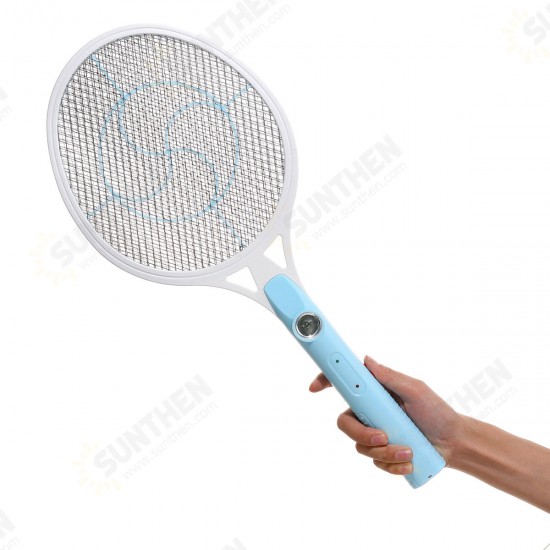 Rechargeable LED Electric Fly Swatter Mosquito Dispeller Home Camping Travel