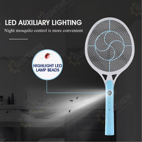 Rechargeable LED Electric Fly Swatter Mosquito Dispeller Home Camping Travel