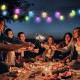 S14 Outdoor Colorful String Lights 15M Camping String Lights With 15 Shatterproof Dimmable LED Bulbs Waterproof Remote Control light For Christmas Festival Celebration