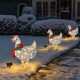 Solar Ambient Lights LED 3D Christmas Decoration Lights Holiday Decor Outdoor Camping Garden Patio Lights