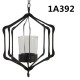 Glass Iron Hanging Glass Iron Art Lantern Tea Light Candle Holder Garden Decorations