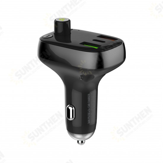 C704Q USB Car Charger bluetooth FM Transmitter MP3 Player USB-C PD QC4+ Fast Charging For iPhone 12 XS 11Pro Mi10 POCO X3 OnePlus 8Pro S20+ Note 20