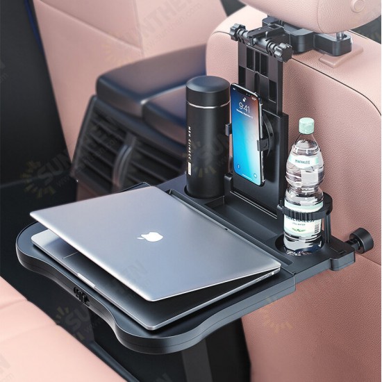 A08 Multifunctional Car Backseat Organizer Working Lunch Coffee Goods Seat Table Tray Macbook Desk Mount Stand