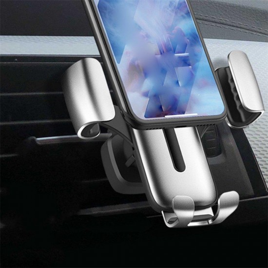 Metal Gravity Linkage Automatical Lock 360 Degree Rotation Car Mount Air Vent Holder Stand for Moible Phone