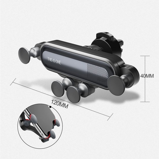 New Upgrade Universal Mini 360 Rotation Gravity Linkage Automatic Lock Air Vent Car Phone Holder Car Mount for iPhone