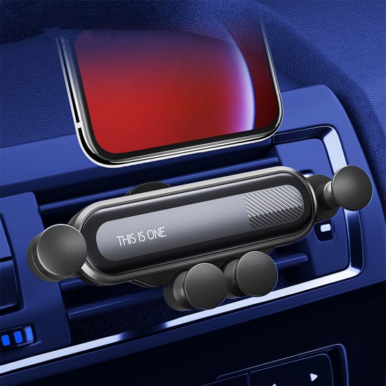 New Upgrade Universal Mini 360 Rotation Gravity Linkage Automatic Lock Air Vent Car Phone Holder Car Mount for iPhone