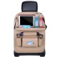 Multi-Function Leather Car Seat Hanging Bag with Phone/ Tablet Storage Pocket Travel Folding Dining Table Container