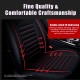 Universal Wear-Resistant Front & Rear PU Leather Semi-Enclosed Car Seat Cover Set