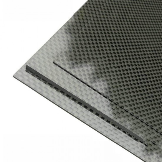 400x500x(0.5-5)mm 3K Black Plain Weave Carbon Fiber Plate Sheet Glossy Carbon Fiber Board Panel High Composite RC Material