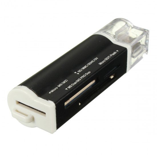 SY-662 USB2.0 Multifunctional Card Reader TF / SD / SDHC / MMC Memory Card Adapter With Sling