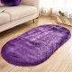 80x180CM Fluffy Oval Carpet Living Room Sofa Cold-proof Foot Mat Bedroom Non-slip Mat