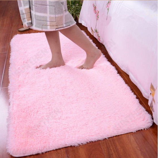 90x160cm Bedroom Short Floss Floor Carpet Mat Soft Shaggy Blanket Non Slip Living Room Rug