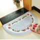 European-style Flower Rugs Garden And Rustic Semicircle Non-slip Absorbent Pad Doormat