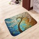 BX-28 40x60cm 3D Painting Tree Pattern Coral Fleece Mat Absorbent Bathroom Anti Slip Carpet