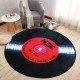 Non-Slip Retro Round Record Coaster Printing Soft Floor Mat Carpet Room Area Rug