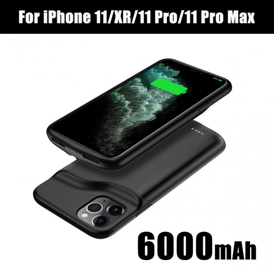 6000mAh External Battery Cover Case Power Bank Backup for iPhone 11 / 11 Pro Max / 11 Pro