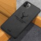 Deer Canvas Cloth Shockproof Protective Case for iPhone 11 Pro 5.8 inch