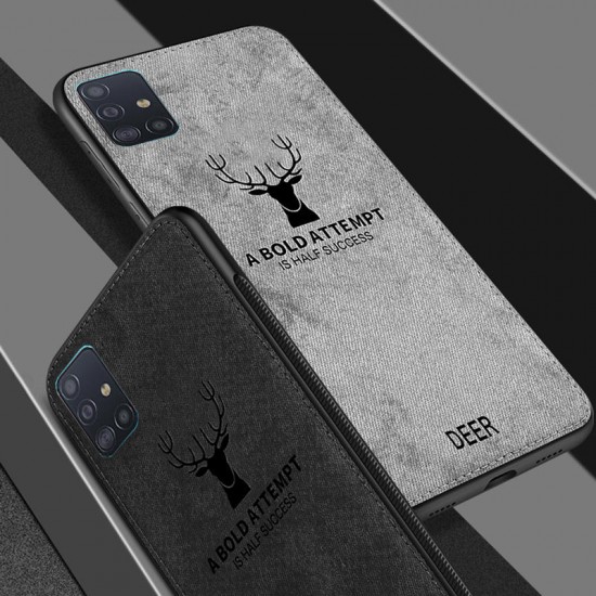 Deer Classic Canvas Cloth Shockproof TPU Protective Case for Samsung Galaxy S20+ / Galaxy S20 Plus