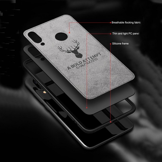 Deer Shockproof Anti-Scratch Cloth&TPU Protective Case For Huawei Honor 8X