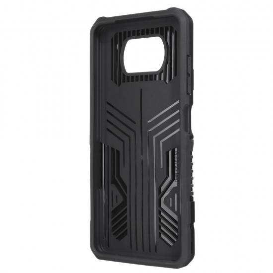 For POCO X3 PRO / POCO X3 NFC Case Dual-Layer Rugged Magnetic with Belt Clip Stand Non-Slip Anti-Fingerprint Shockproof Protective Case