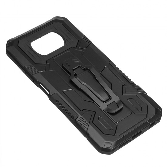 For POCO X3 PRO / POCO X3 NFC Case Dual-Layer Rugged Magnetic with Belt Clip Stand Non-Slip Anti-Fingerprint Shockproof Protective Case