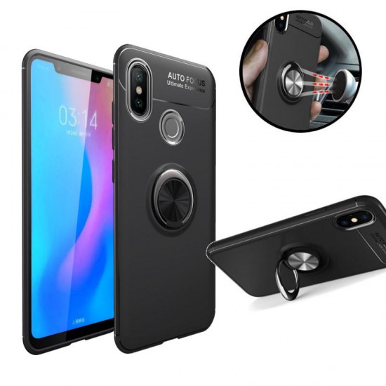 360° Adjustable Metal Ring Magnetic PC Protective Case for Xiaomi Mi A2 / Xiaomi Mi 6X Non-original