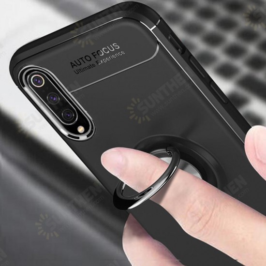 360° Rotating Ring Holder Magnetic Adsorption Shockproof Protective Case for Xiaomi Mi9 SE Non-original