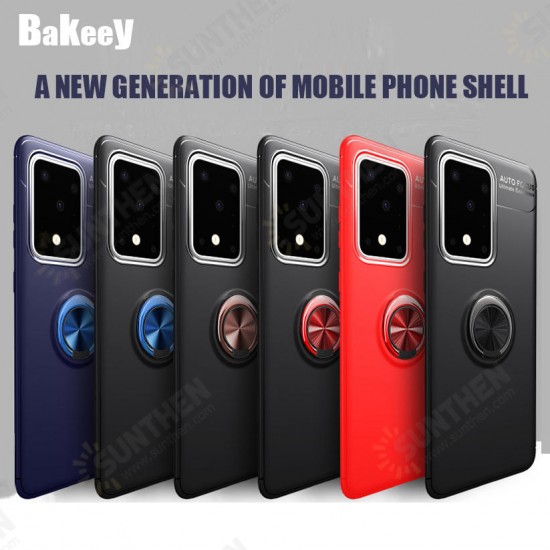 360° Rotating Magnetic Ring Holder Soft TPU Shockproof Protective Case for Samsung Galaxy S20 Ultra