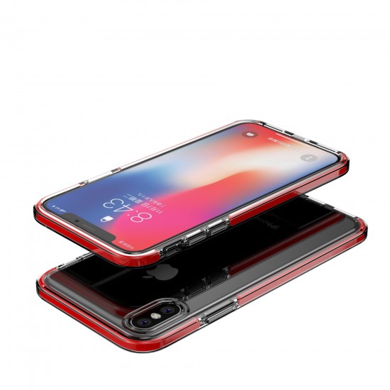 Anti Knock Transparent Slim Soft TPU Composite TPE Protective Case for iPhone X