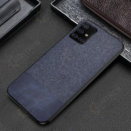 Anti-fingerprint Cotton Cloth PU Leather Protective Case for Samsung Galaxy A71 2019