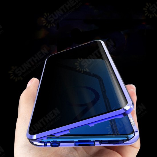 Anti-peeping Magnetic Adsorption Metal Double-sided Tempered Glass Protective Case For Samsung Galaxy S9/S9 Plus/S9+