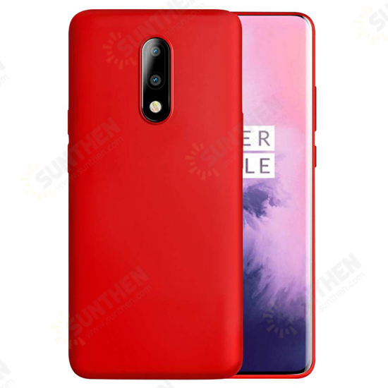 Anti-scratch Anti-fingerprint Liquid Silicone Protective Case for OnePlus 7