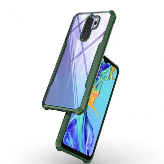 Four-Corner Bumper Transparent Acrylic Shockproof Non-Yellow Protective Case for Xiaomi Redmi 9 Non-original