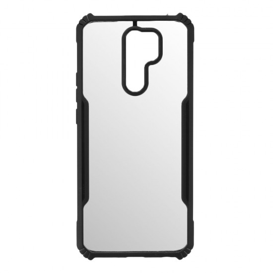 Four-Corner Bumper Transparent Acrylic Shockproof Non-Yellow Protective Case for Xiaomi Redmi 9 Non-original