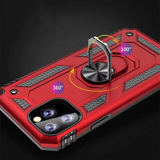 Magnetic 360 Degree Rotating Ring Holder PC Shockproof Protective Case for iPhone 11 Pro Max 6.5 inch