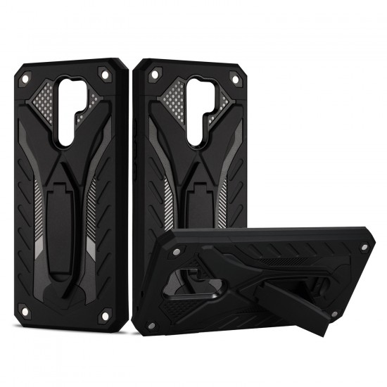 Shockproof Anti-Fingerprint with Ring Bracket Stand PC + TPU Protective Case for Xiaomi Redmi 9 Non-original